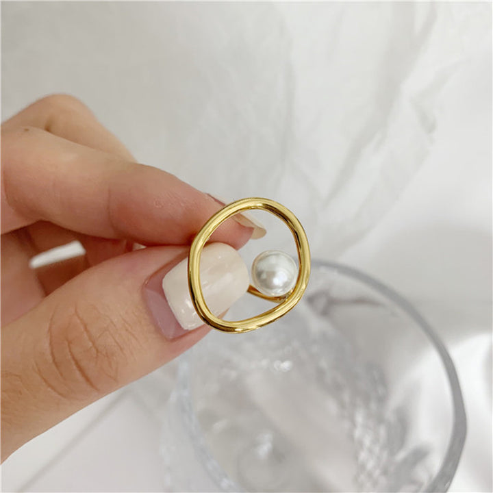 Freshwater Pearl Open Ring - Adjustable Niche Jewelry