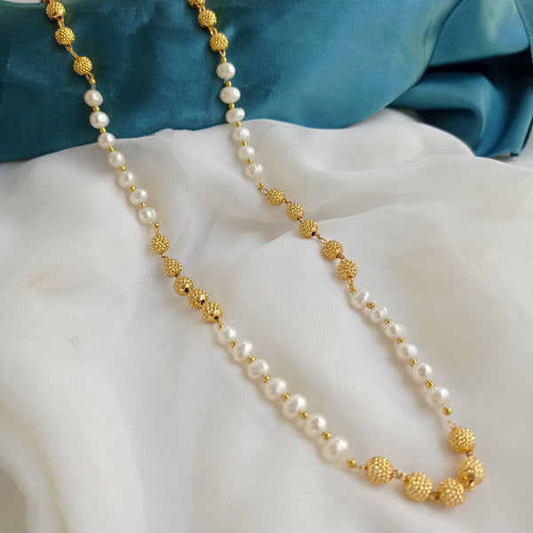Elegance Redefined: Long chain with freshwater pearl Necklace  24inch
