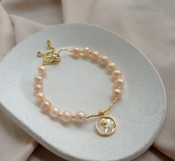 Pearl & Stone Bracelet Free Size