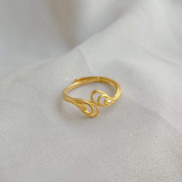 Radiant Gold-Plated Adjustable Finger Ring