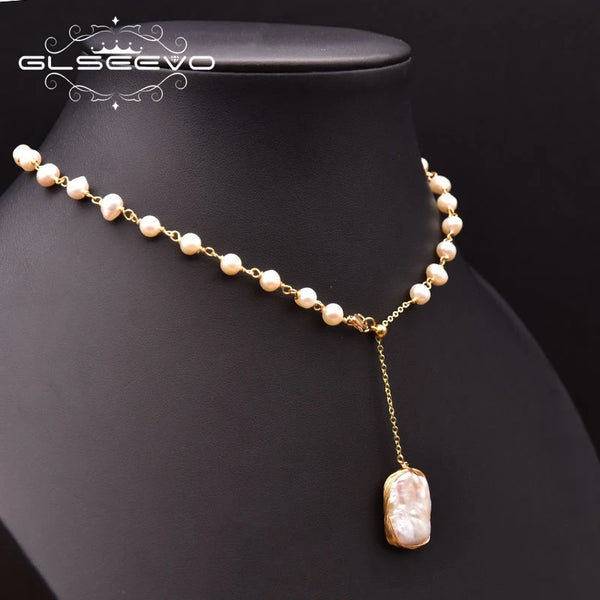 Natural Freshwater Pearl Necklace Can Be Worn Before And After The Movable Female Necklace Pearl Pendant Gift GN0282