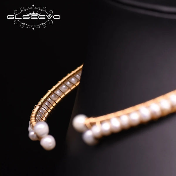 Original Design Handmade Nautral Fresh Water Pearl Double Layer Choker Necklace For Women Wedding Fine Jewellery GN0176