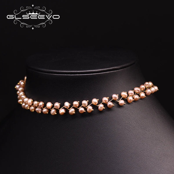 Natural Fresh Water Pearl Choker Necklace For Women Wedding Engagement Handmade Fine Jewelry Collares GN0171