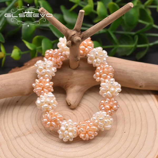 Natural Fresh water Multi-Layered Pearl Balls Earrings Necklace Bracelet Set Women'S Wedding Bridal Jewelry Set Fashion