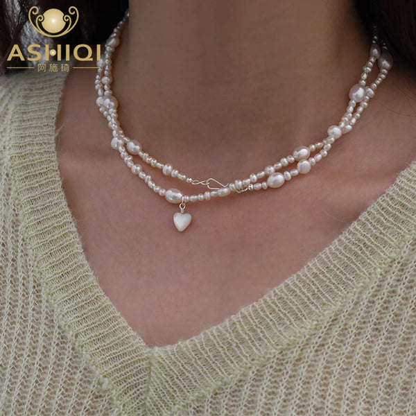 Natural Freshwater Pearl Necklace  82cm Long  Various Wearing Styles Sweater Chain Jewelry Gifts for Women