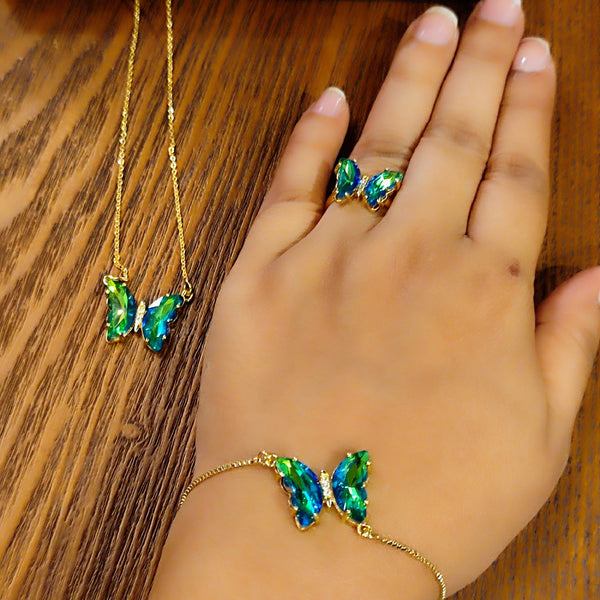 Elegance Layla Butterfly Imitation Jewelry Set