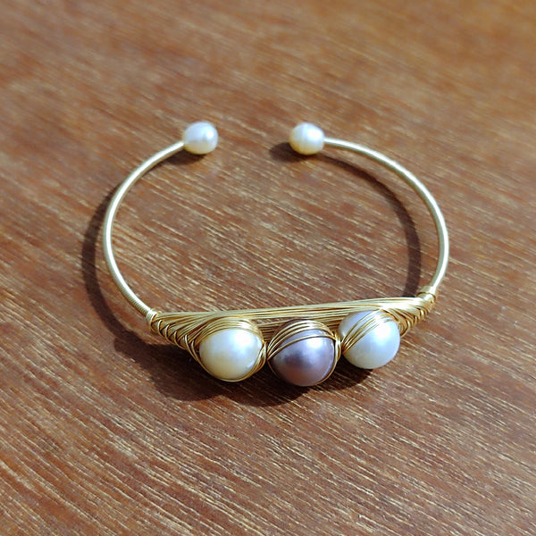 Pearl Elegance:  Adjustable Bracelet Multi Color