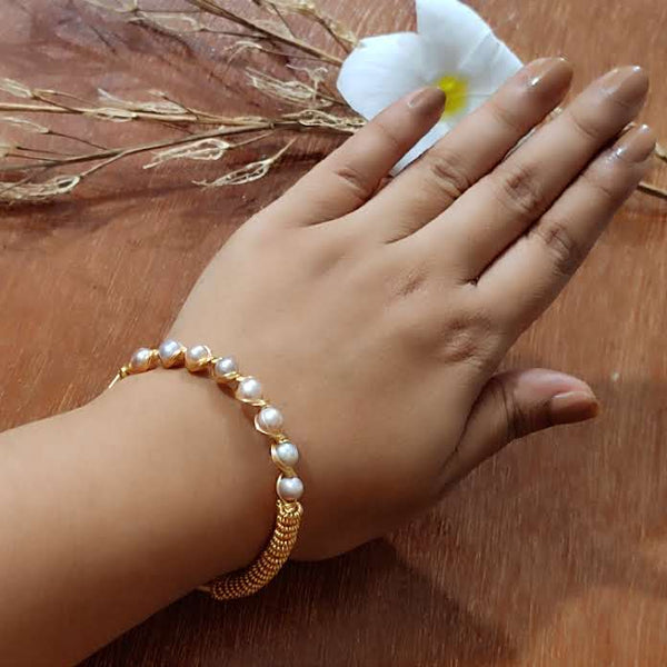 Radiant White Fresh water Pearl Adjustable Bracelet
