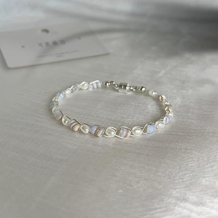 "Shellfish Girl" French romantic natural seashell pearl bracelet exquisite and high-value with skirt hand ornament gift
