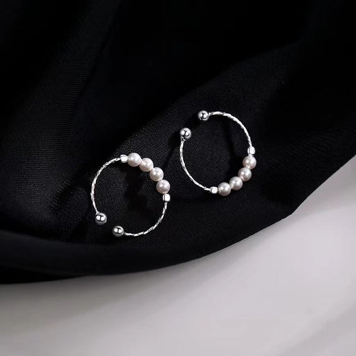 Women's Silver-Plated Index Finger Pearl Ring