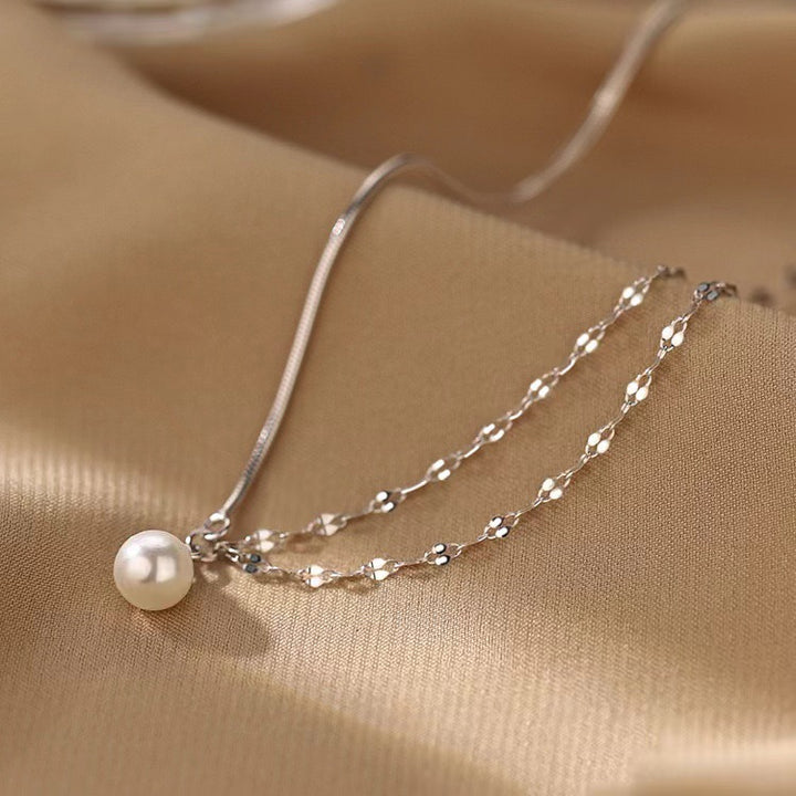 Women's Clavicle Spliced Pearl Necklace