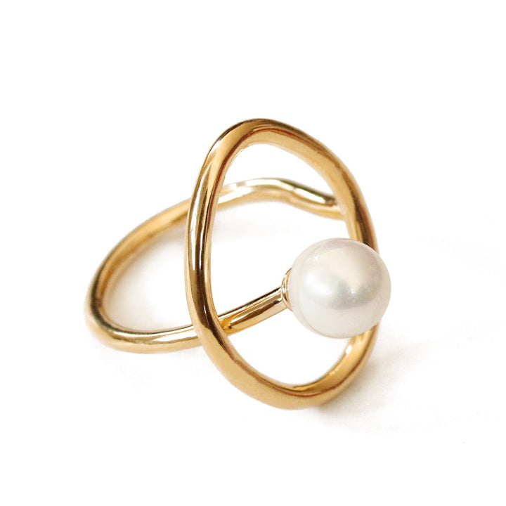 Freshwater Pearl Open Ring - Adjustable Niche Jewelry