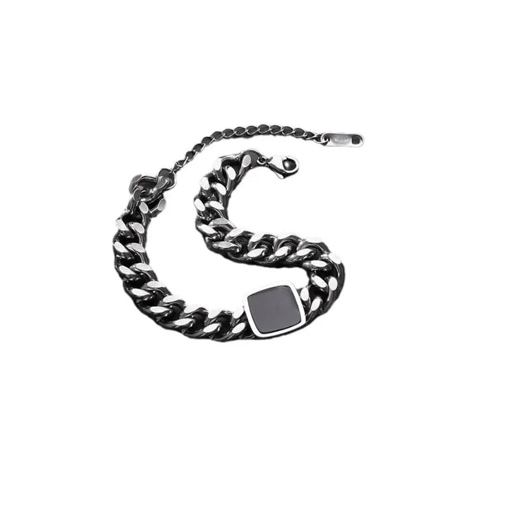 Square Cuban Titanium Steel Men  Bracelet - Trendy Jewelry
