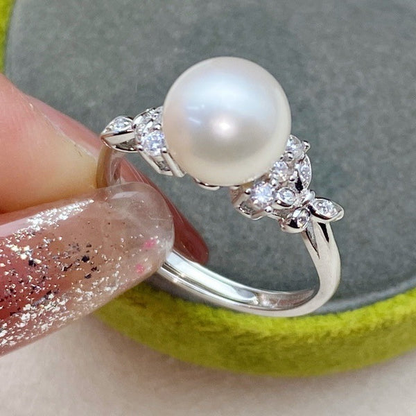 Women's Sterling Silver Pearl Ring