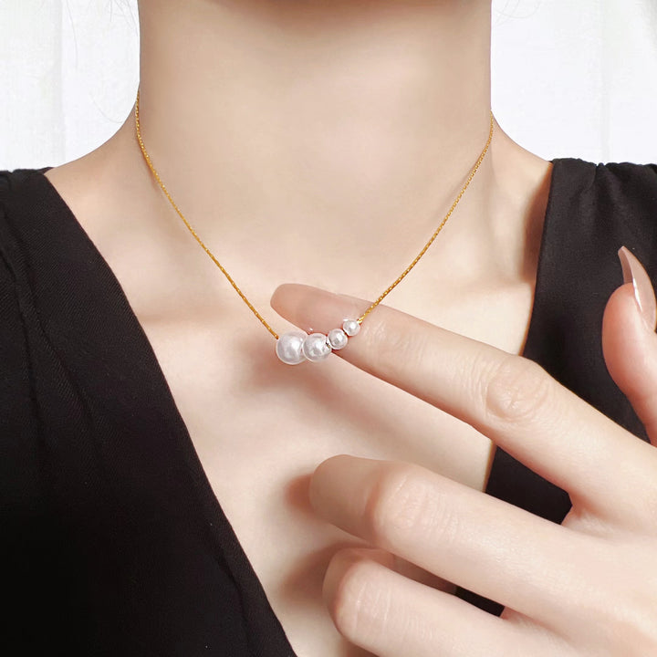 18K Gold-Plated Pearl Necklace