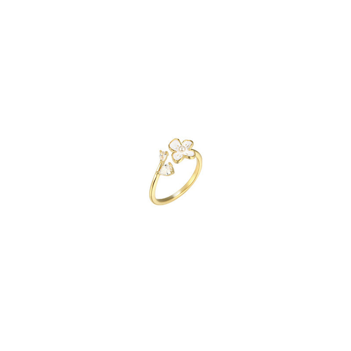Women's Fairy Flower Pearl Ring
