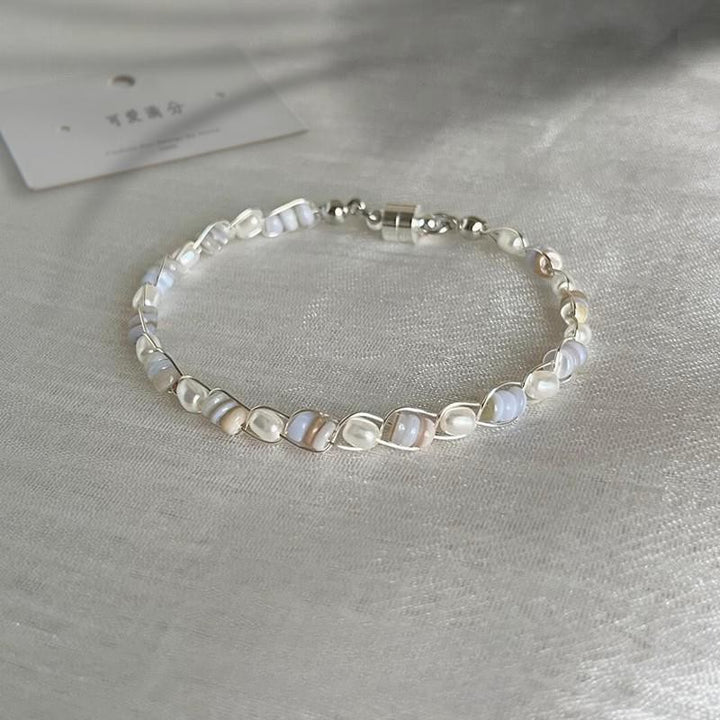 "Shellfish Girl" French romantic natural seashell pearl bracelet exquisite and high-value with skirt hand ornament gift