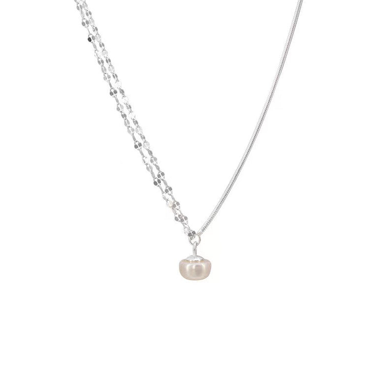 Women's Clavicle Spliced Pearl Necklace