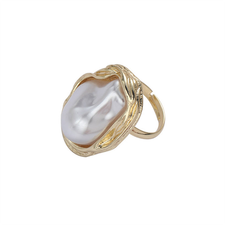 Trendy Vintage Women's Shaped Pearl Index Finger Ring