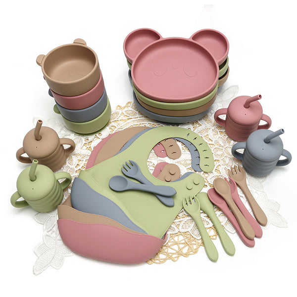 Kid's Silicone Panda shape Dinnerware Set - Baby Dinnerware Set