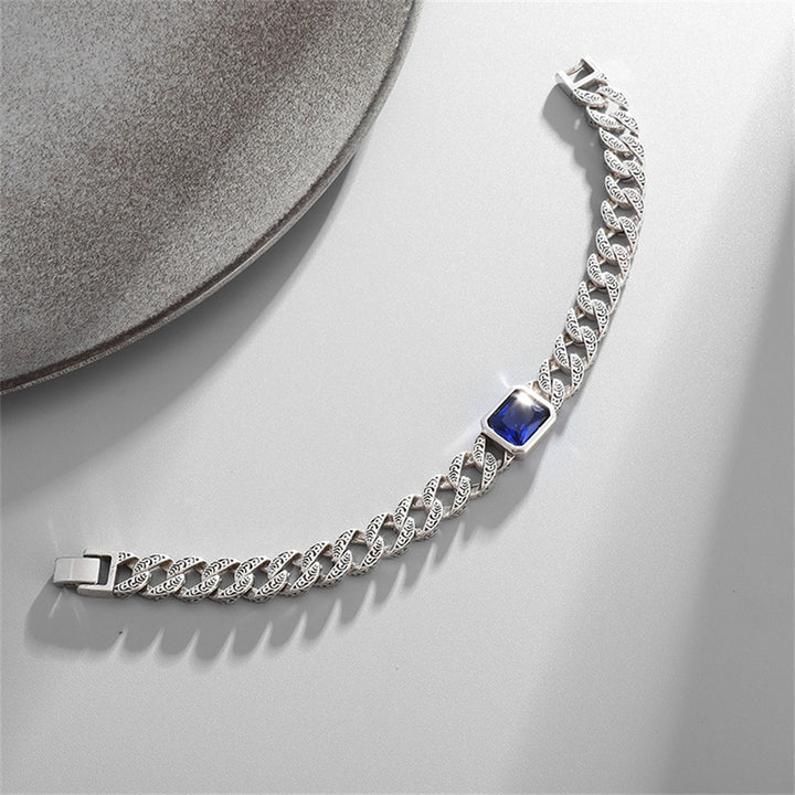 Sapphire Cuban Men Bracelets - Personalized Luxury Gift