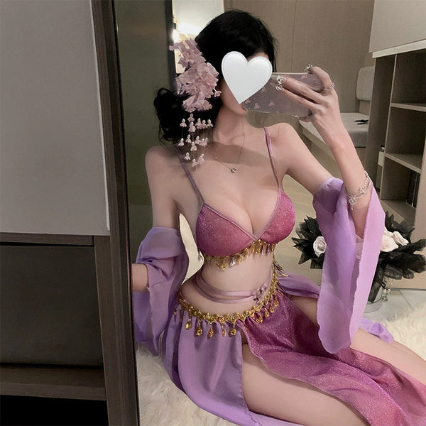 Wild Twilight Lingerie Set  Exotic Fringe See-Through Set