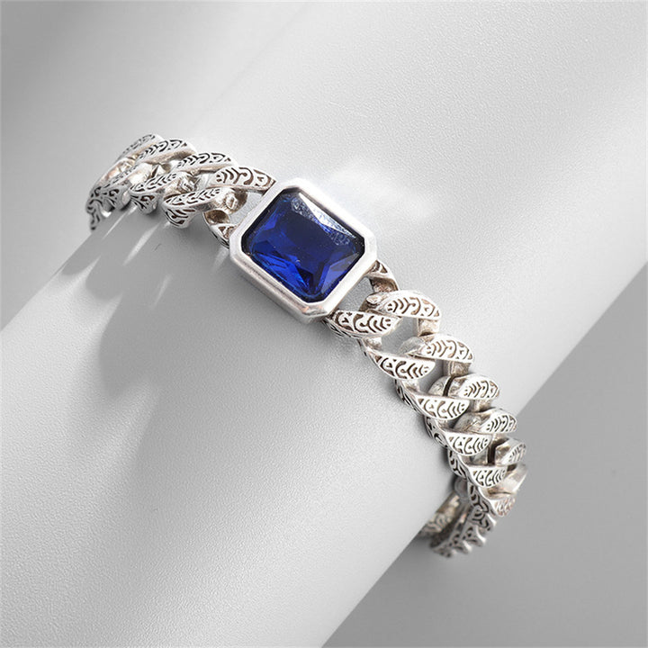 Sapphire Cuban Men Bracelets - Personalized Luxury Gift