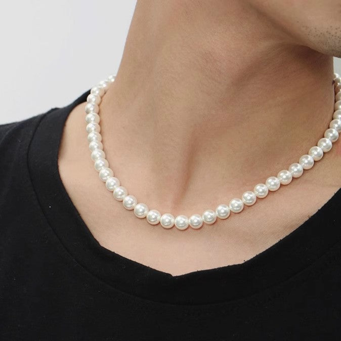 Men's Trendy Hip-Hop Pearl Necklace