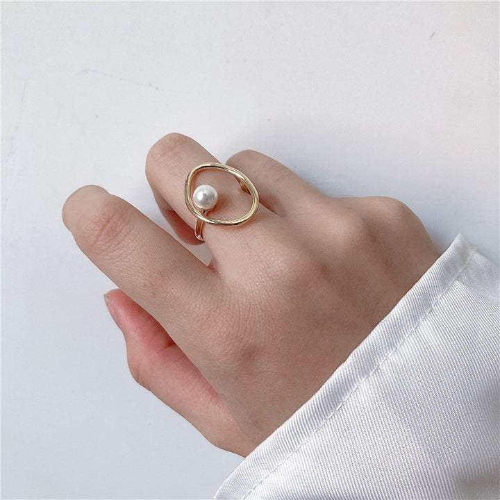 Freshwater Pearl Open Ring - Adjustable Niche Jewelry