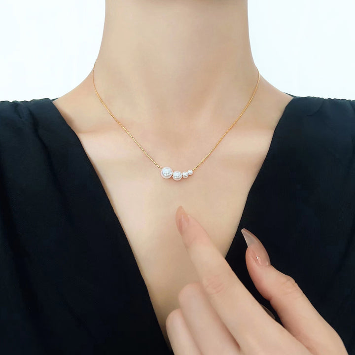 18K Gold-Plated Pearl Necklace