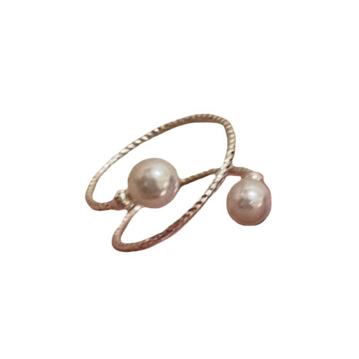 Women's Celebrity Pearl Opening Ring - Luxury Niche Adjustable Index Finger Ring