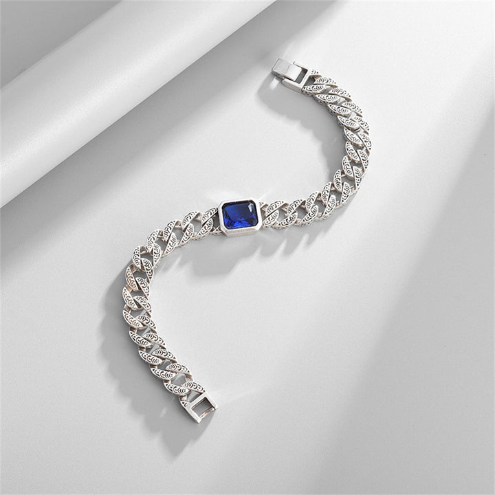 Sapphire Cuban Men Bracelets - Personalized Luxury Gift