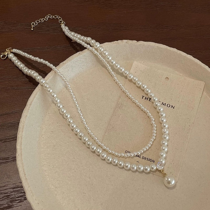 Women's Double-Glazed Pearl Necklace