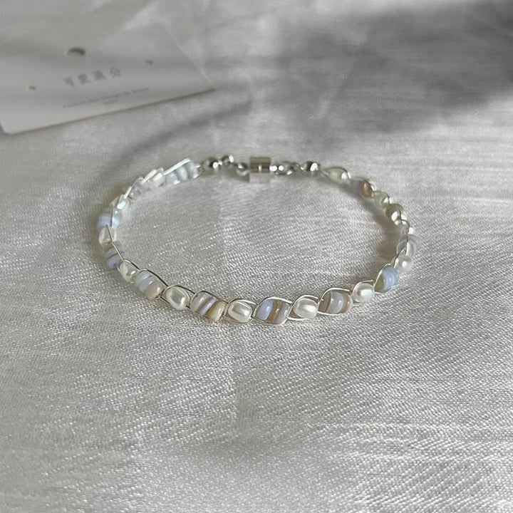 "Shellfish Girl" French romantic natural seashell pearl bracelet exquisite and high-value with skirt hand ornament gift
