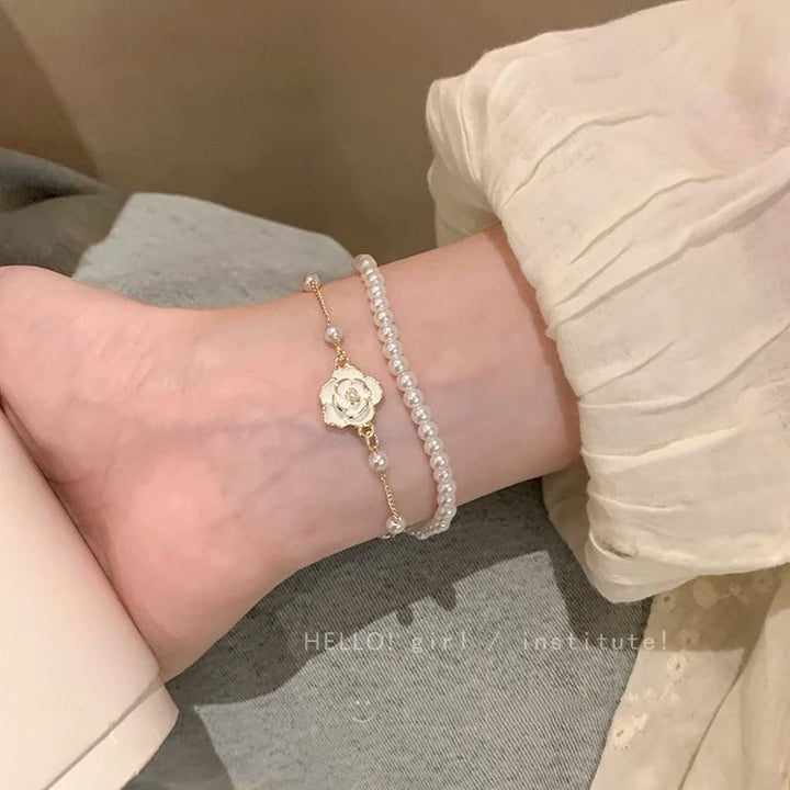 Women's Camellia Pearl Bracelet