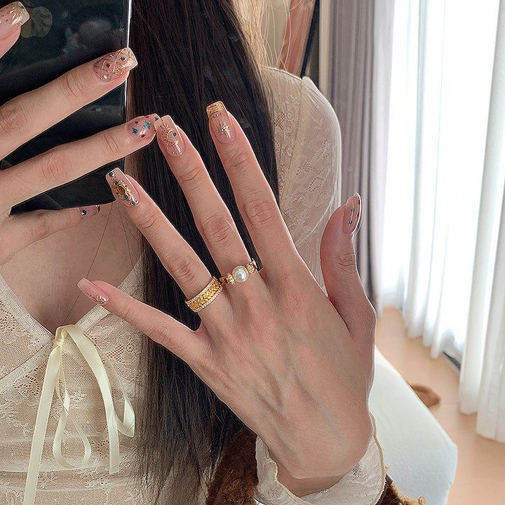 Women's Diamond & Pearl Fashion Ring