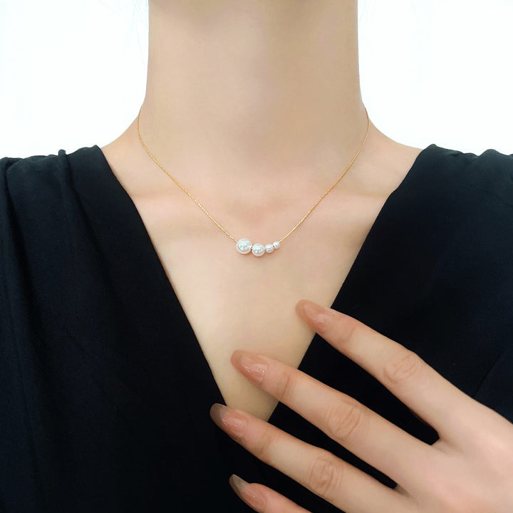 18K Gold-Plated Pearl Necklace