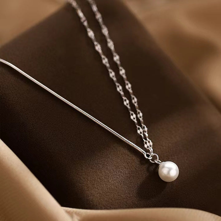 Women's Clavicle Spliced Pearl Necklace