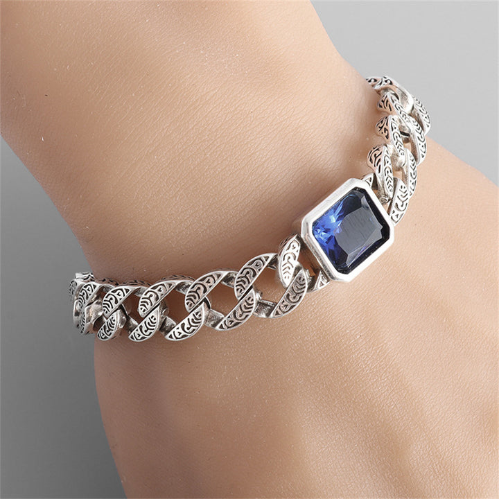 Sapphire Cuban Men Bracelets - Personalized Luxury Gift