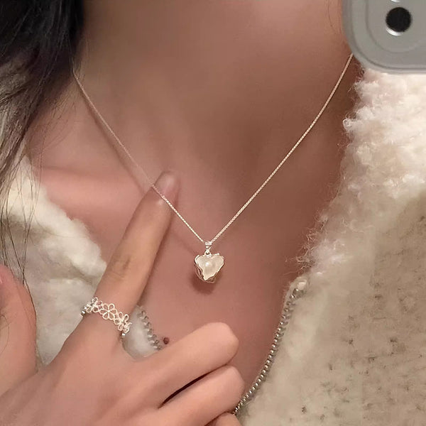 Girl's Love Pearl Necklace