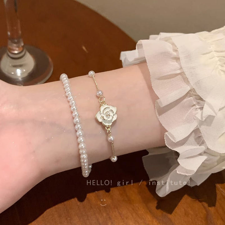 Women's Camellia Pearl Bracelet