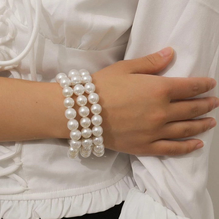 Beaded Bracelet Pearl Bracelet 8MM Bead Bracelet Stall Small Commodity Wholesale 2 Yuan Store Elastic Bracelet