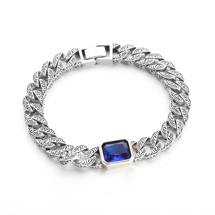 Sapphire Cuban Men Bracelets - Personalized Luxury Gift
