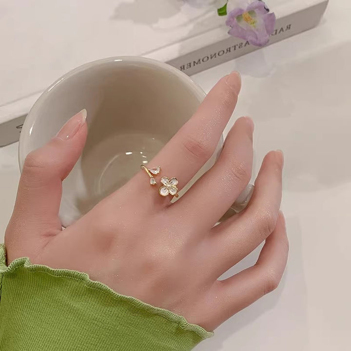 Women's Fairy Flower Pearl Ring