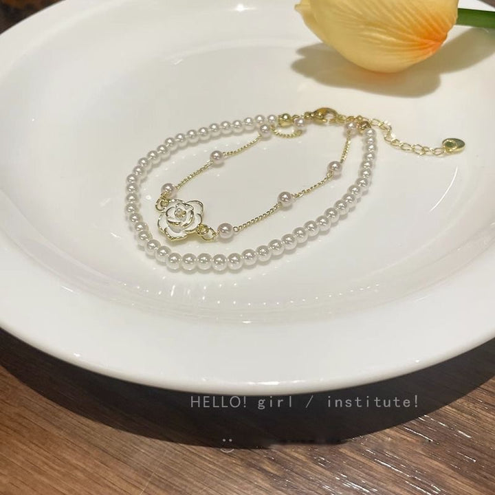 Women's Camellia Pearl Bracelet