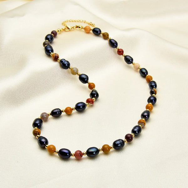 Bohemian Natural Baroque Pearl Necklace For Women