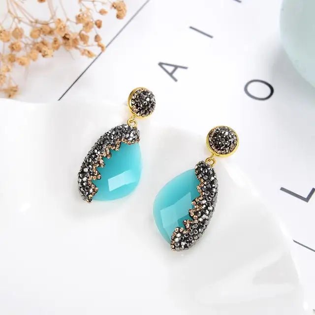 11 Style Luxury Geometric Drop Earrings For Women Girls 2020 Charm Rhinestone Dangle Earring Ladies Wedding Jewelry Gifts - LeisFita.com