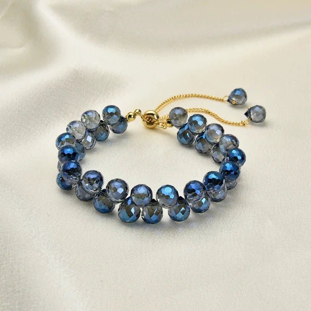 2022 New Artificial Austria Crystal Bracelet 13 Color Shiny Stone Beads Strand Bracelets For Women Fashion Jewelry Gifts - LeisFita.com