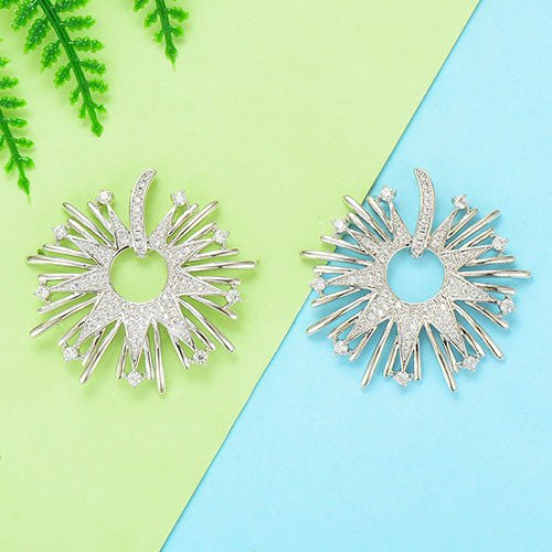 2023 Charms Luxury Fireworks Flower Flower Full Mirco Paved Crystal Zircon Dubai Wedding Drop Earring Fashion Jewelry G289 - LeisFita.com