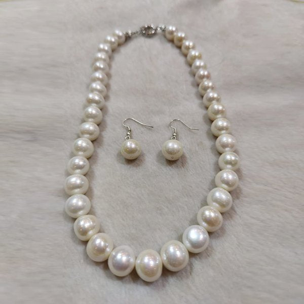 Original Fresh Water Pearl Necklace  Golden South Sea pearls  White Color 11-12 MM